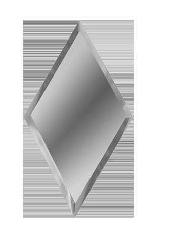 Зеркальная серебряная ромб рзс1-01 20х34 