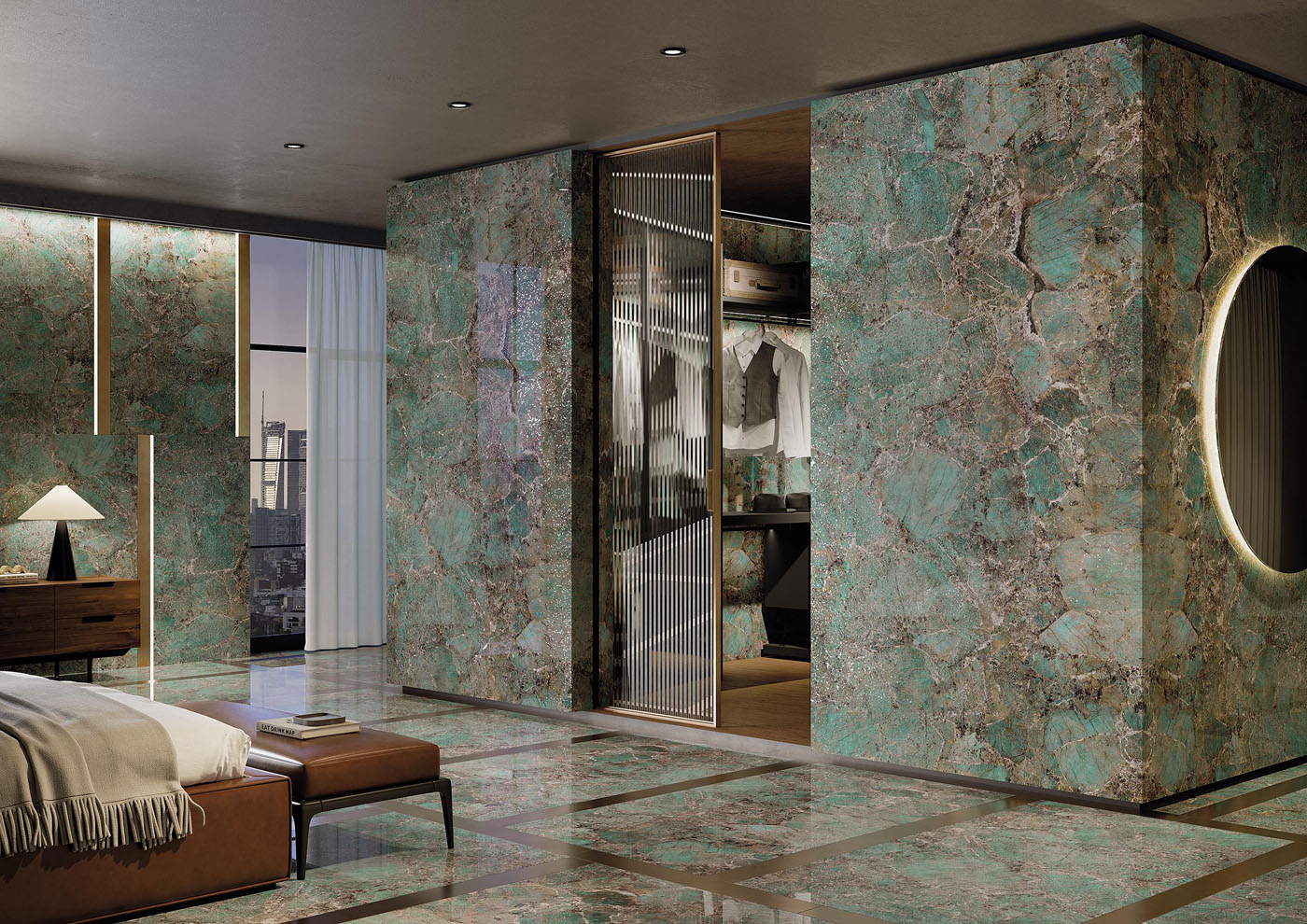 BEY7 На пол Onice OC05 Thunderstorm Polished 6mm 160x320 - фото 21