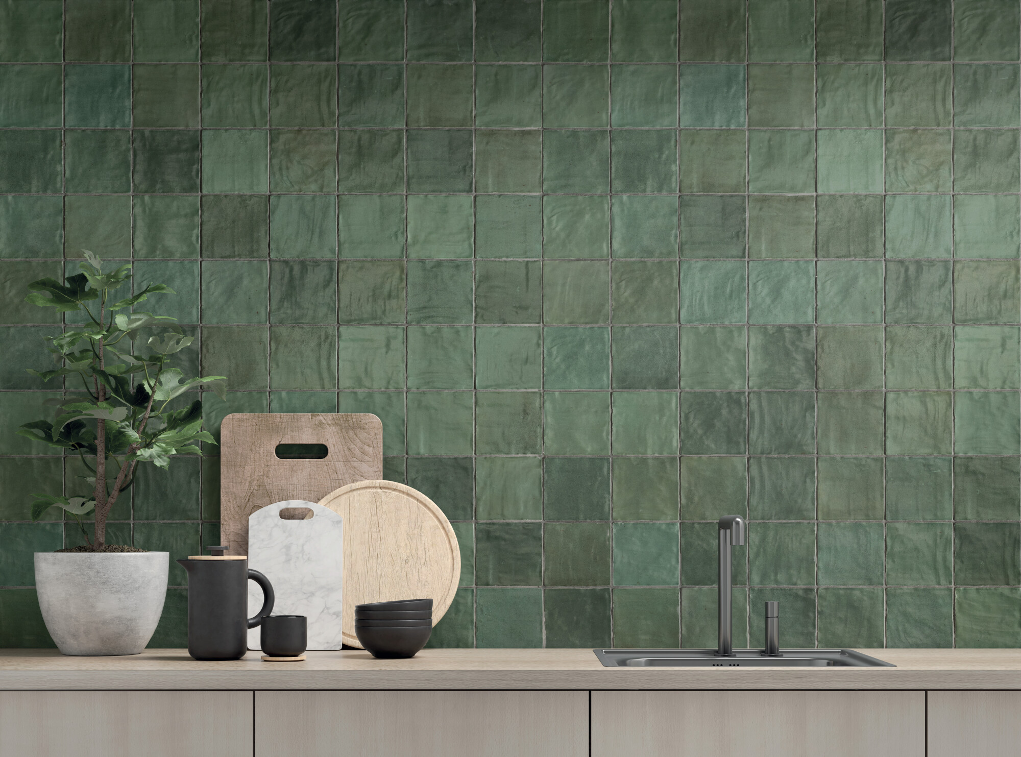 42614 На стену Sahn Green 10x10x0.85 - фото 4