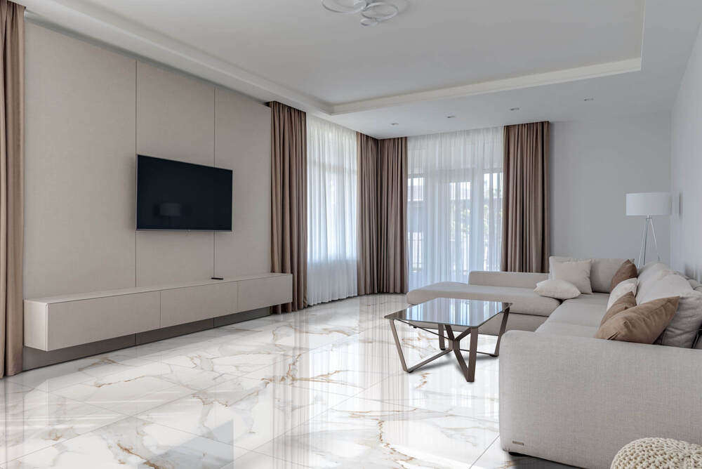 На пол Alex Calacatta Polished 9mm 60x120 - фото 8