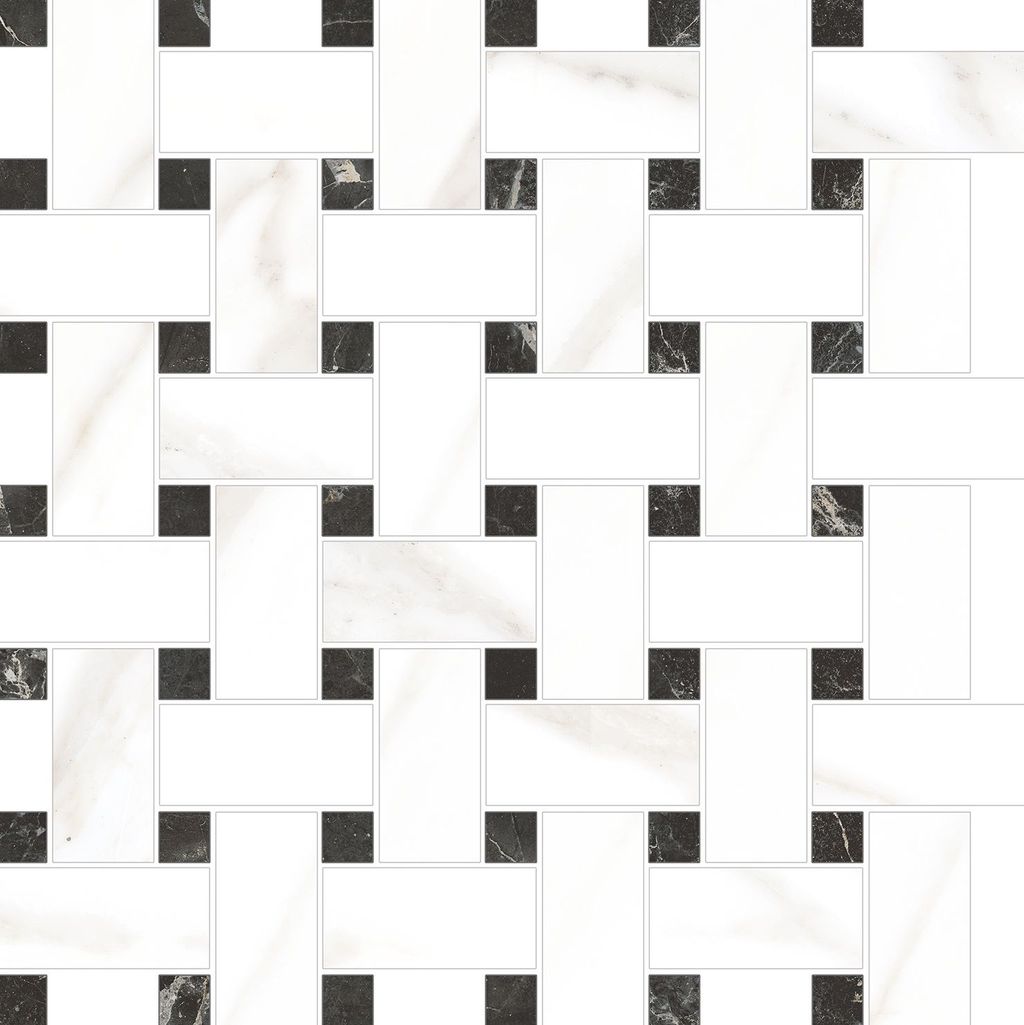 K9456238LPR1VTE0 На стену Marmori Мозаичный Микс Калакатта Белый Лаппато R9 Ректификат 31.5х31.5