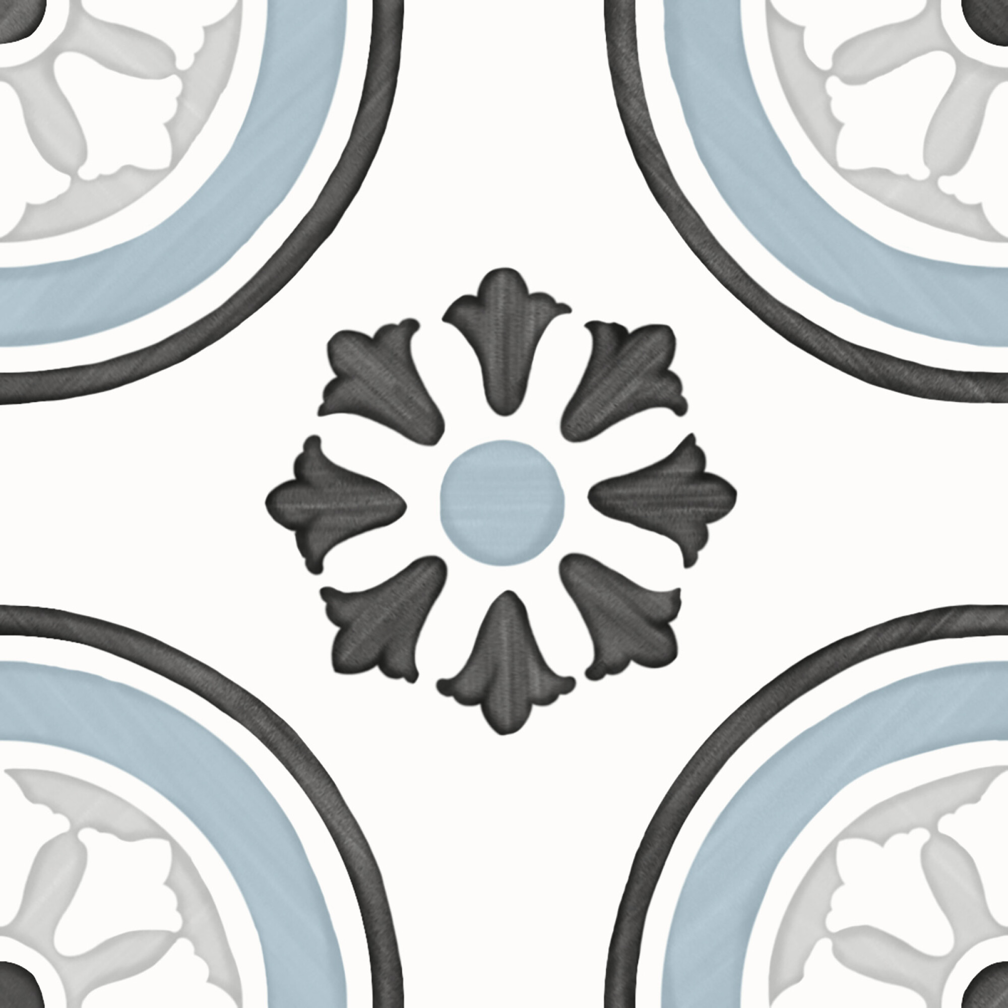 3356231085 На пол Tanger Blue Dhalia 12.3x12.3 - фото 6