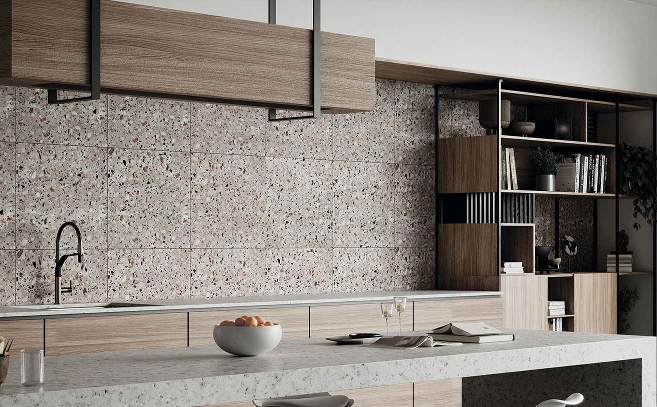 NR0373 На пол Evia Terrazzo Серый 60х60 - фото 6