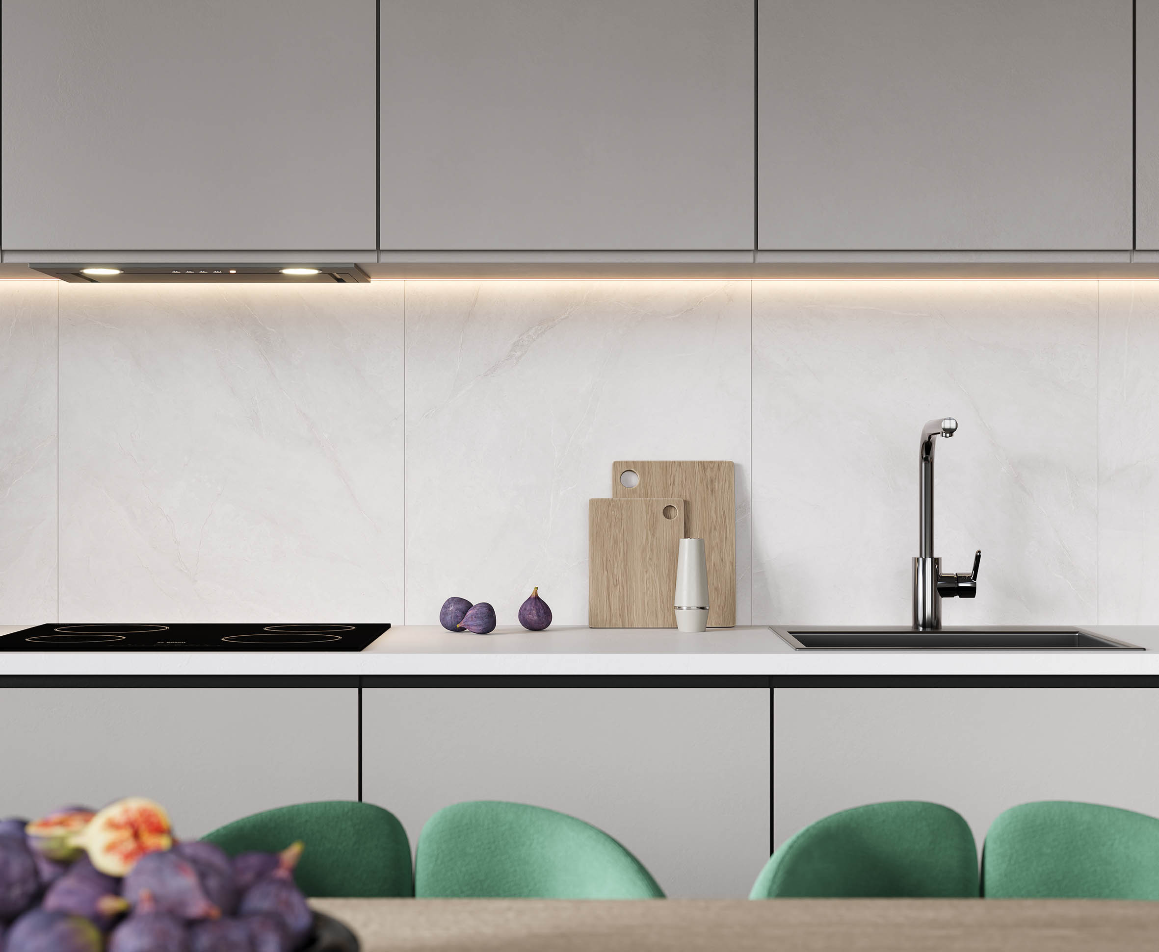 На пол Horison Blanco Светло-серый Матовый Карвинг 120x60 - фото 8