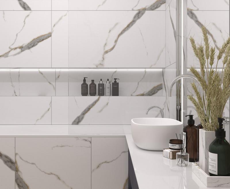 На пол Statuario White Matt 80х80 - фото 12