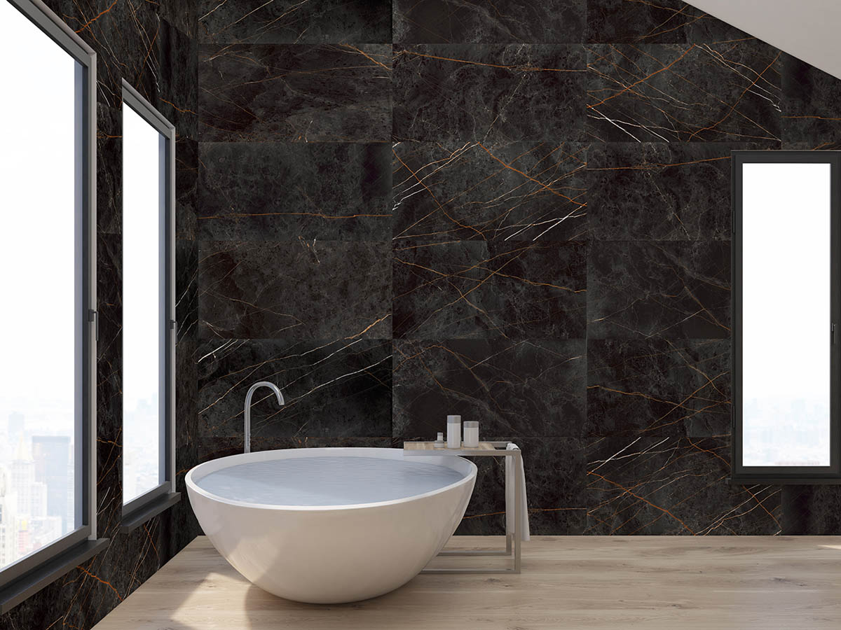 Ступень Идальго Граните Сандра Black / Черно-оливковый LR насечки 1200х300 - фото 2