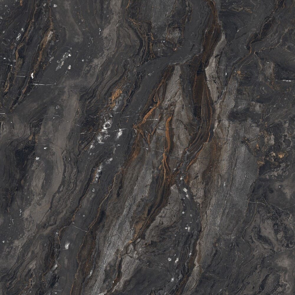 Напольный Grand Slabs Cliff Anthrecite High Glossy 120х120 - фото 4