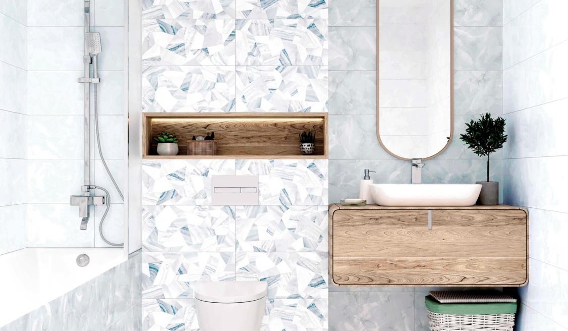 TWU09BGM017 На стену Bergamo Голубой геометрия - фото 8