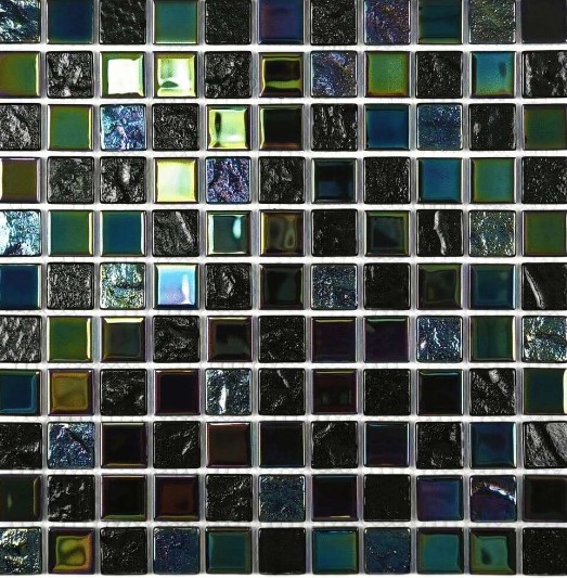 На пол Стеклянная мозаика Bondi black 300*300