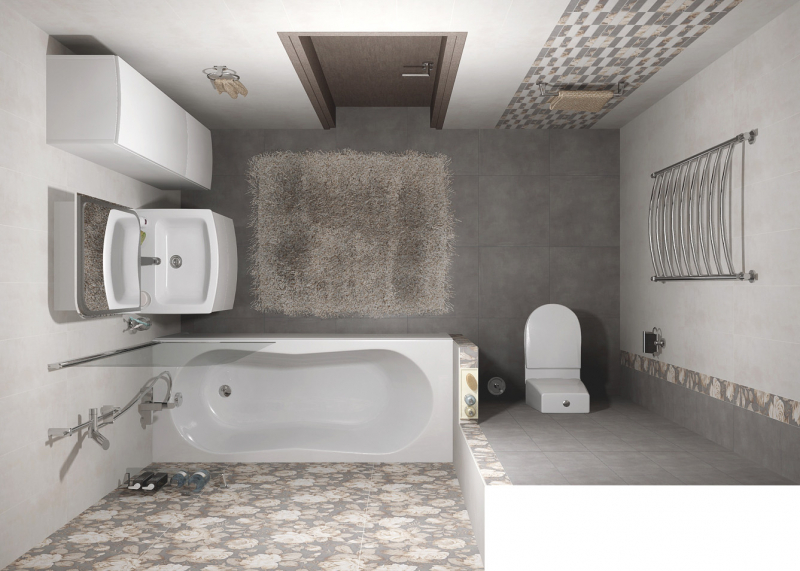 1064-0103 Декор Fiori Grigio Темно-Серая Мозаика - фото 8