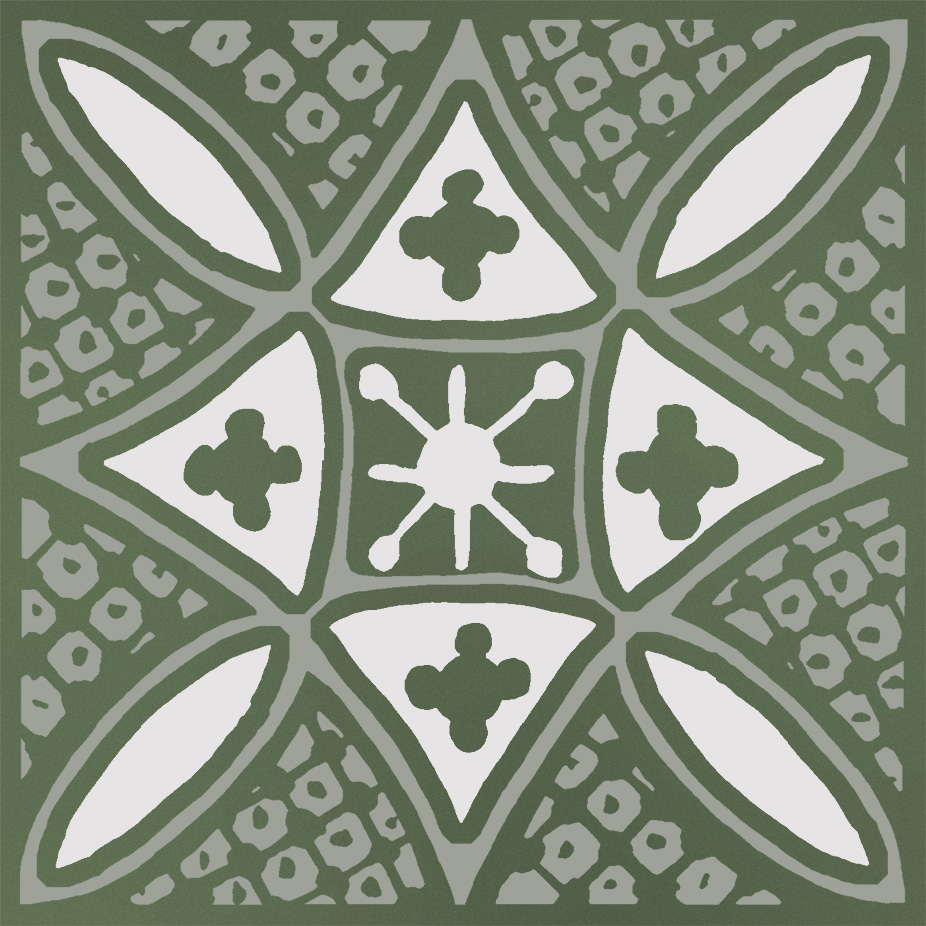 KMD3STA019GN Декор Бахия 2 зелёный глянцевый 9.8x9.8x0.7 - фото 3