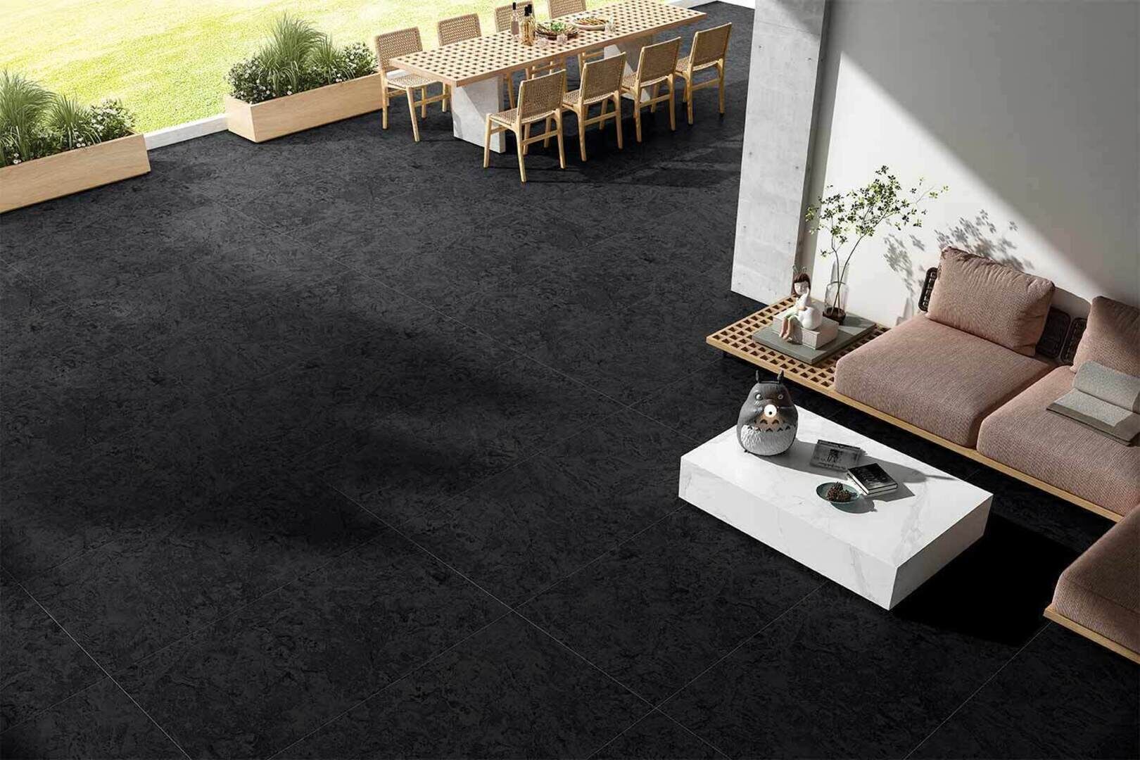 На пол Duo Midnight Black Fullbody Carving 60x120 - фото 11