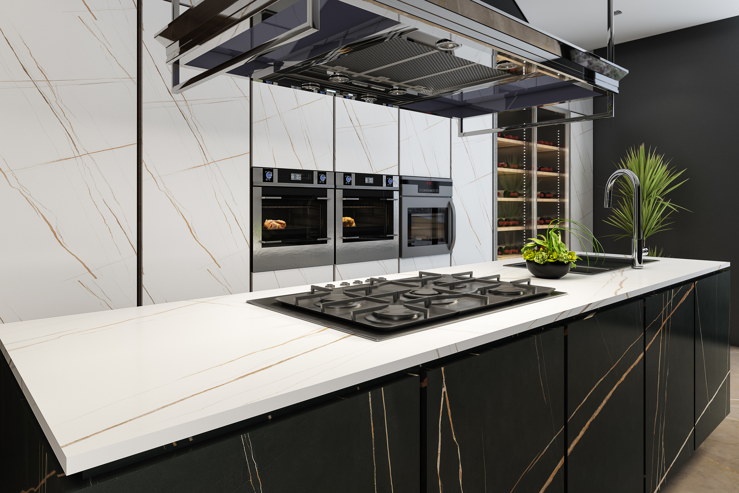 Delfone Laurent Gilded White