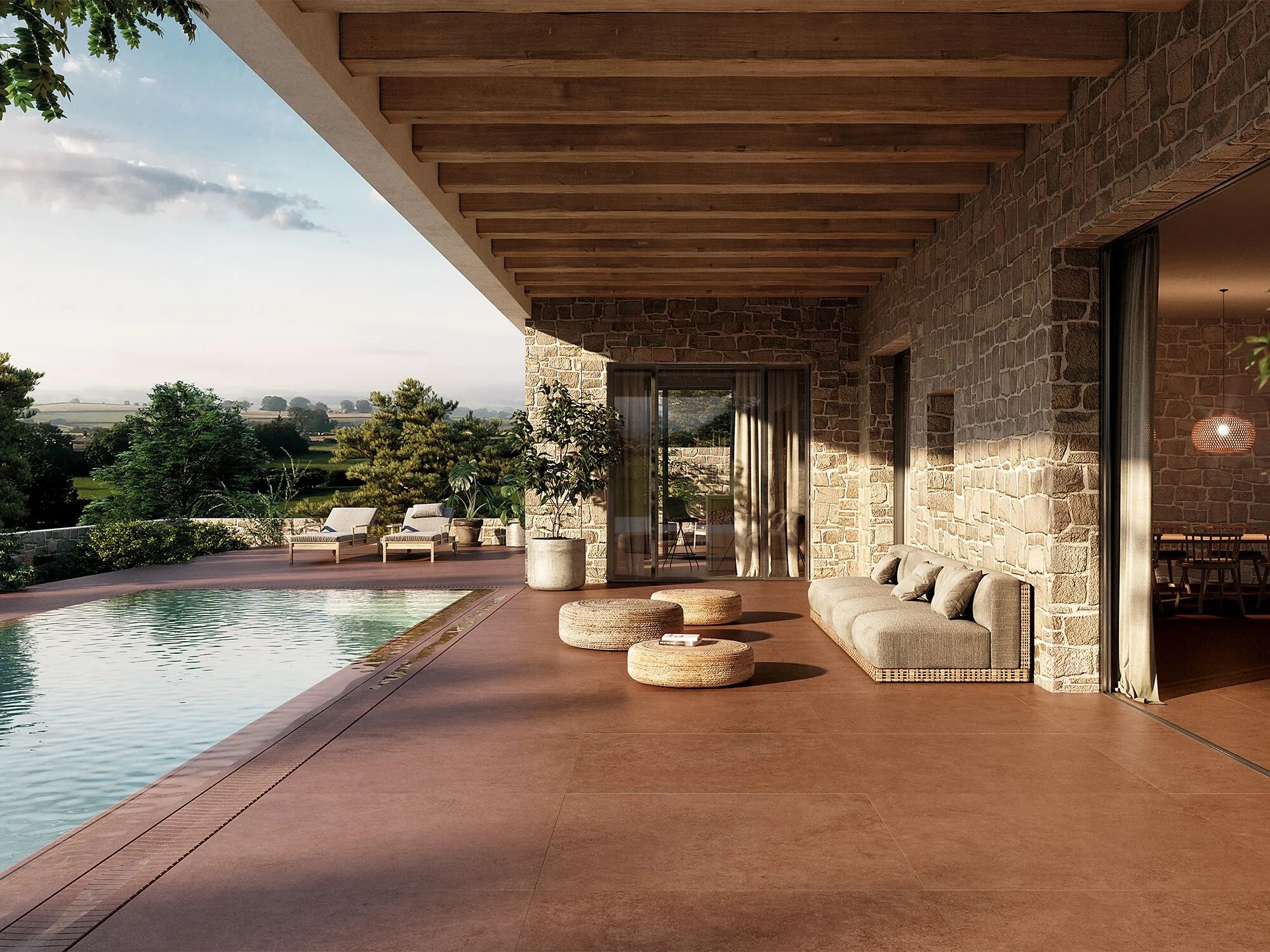 Ступень Essenza Фронтальная С-3 ML Rust 33x33 - фото 7