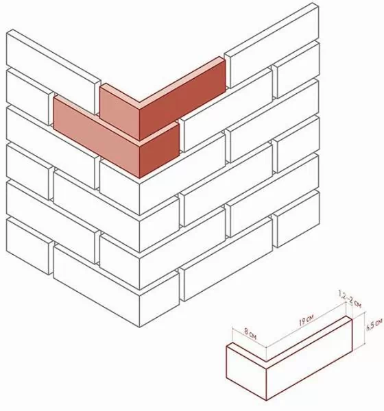316-75 На стену Брюгге брик Коричневый 19x6.5 - фото 2