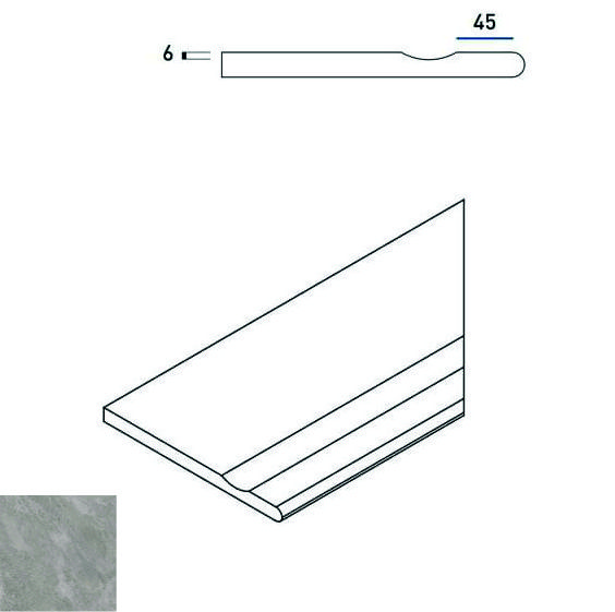 620090000383 Бордюр Climb X2 Рок Бортик 30x60 С ВыемкойЗакругленный Правый Натуральный
