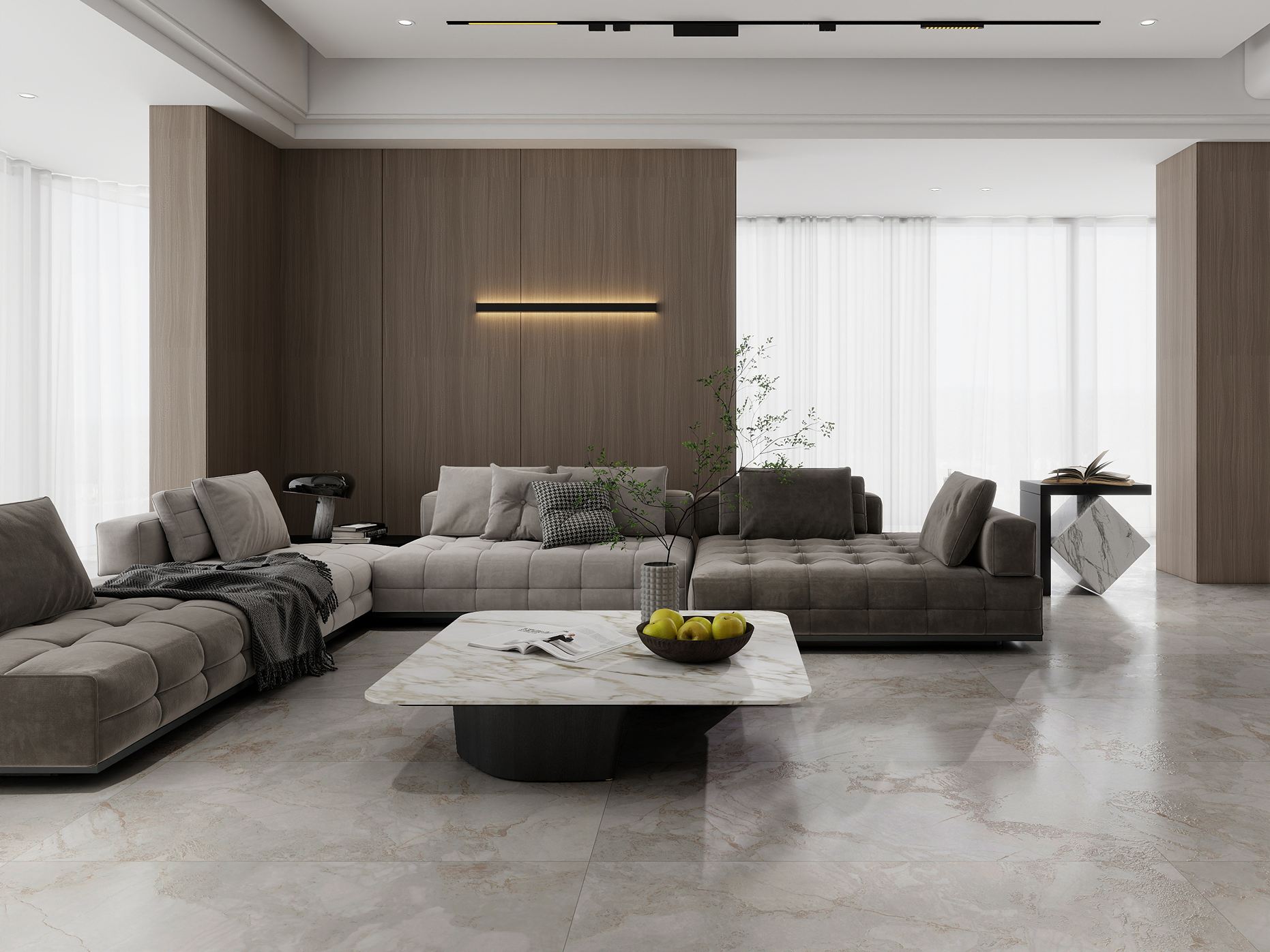 NTT9351SG На пол Riverstone Sandstone White Satin Glazed 60x120 - фото 13