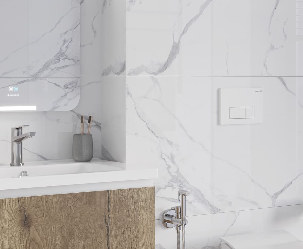 На пол Calacatta Splendid Silver Белый Полированный 60х120 - фото 7