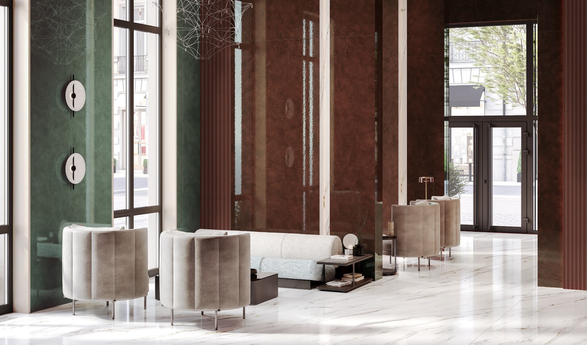 SG075600R6 На пол Майолика Зеленый обрезной 119.5x320x6 - фото 2