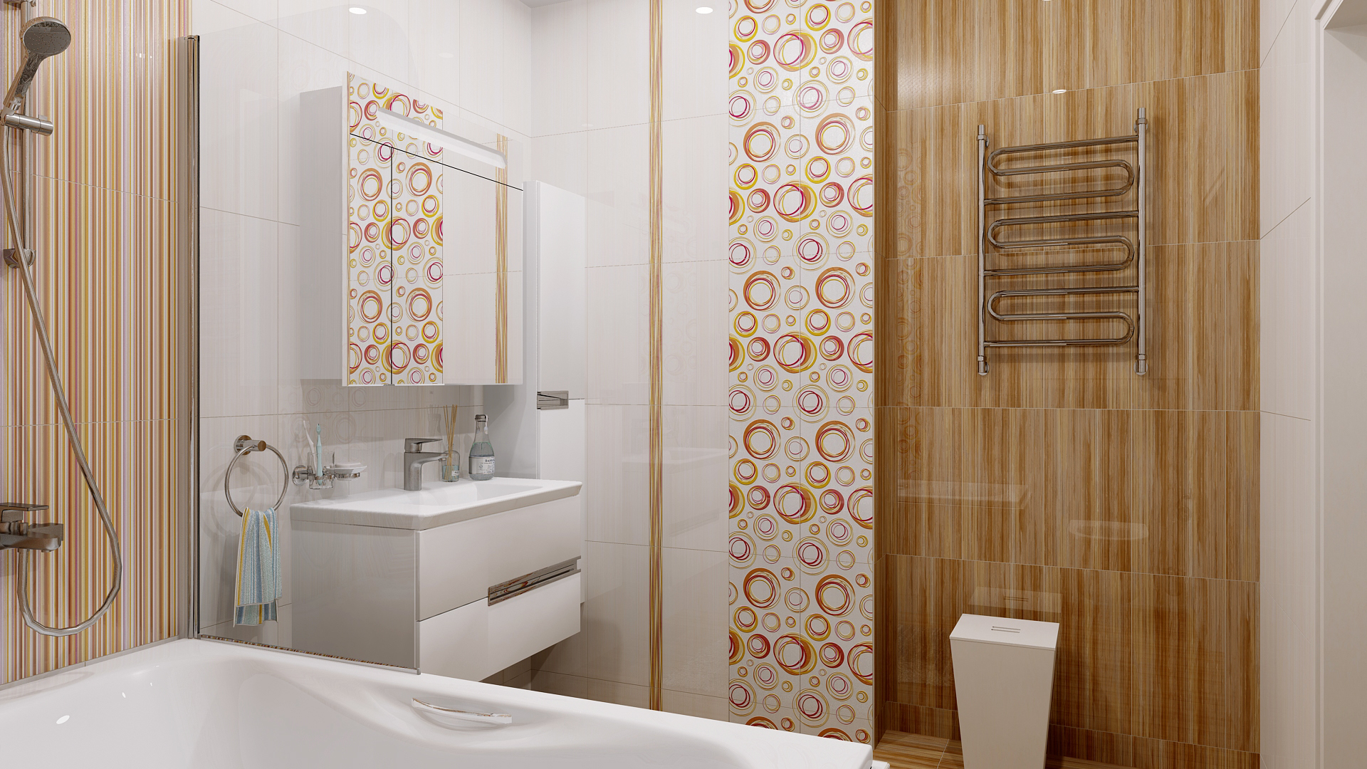 Декор Enigma Бежевый полоски - фото 6