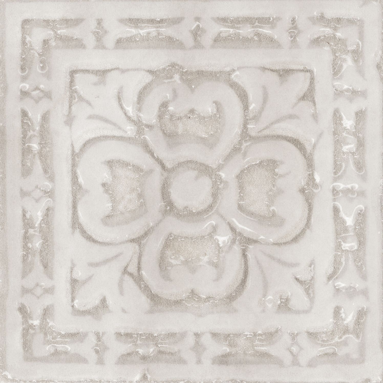 Декоративная вставка Papiro White Taco Gotico White 8х8 - фото 4