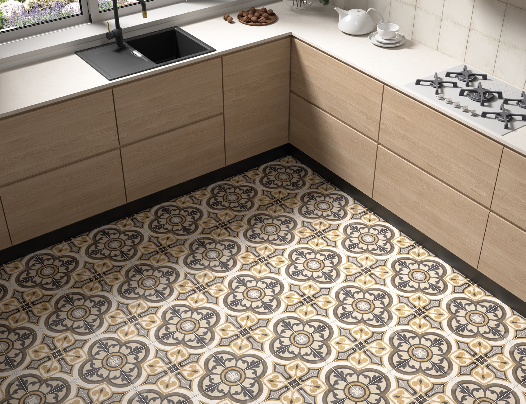 24415 Декор Art Nouveau Inspire Grey 20x20 - фото 8