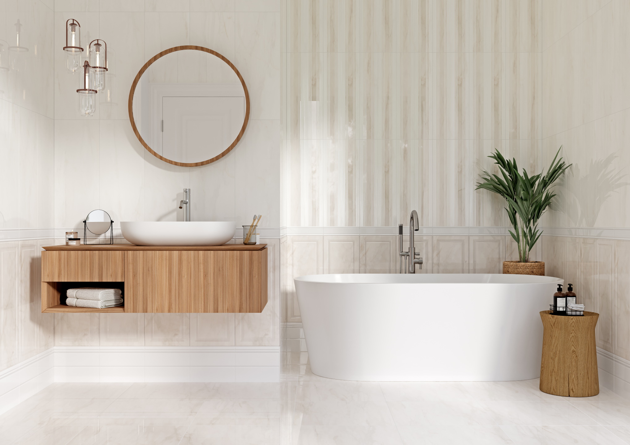 010100001207 На стену Lira Beige wall 02 - фото 9