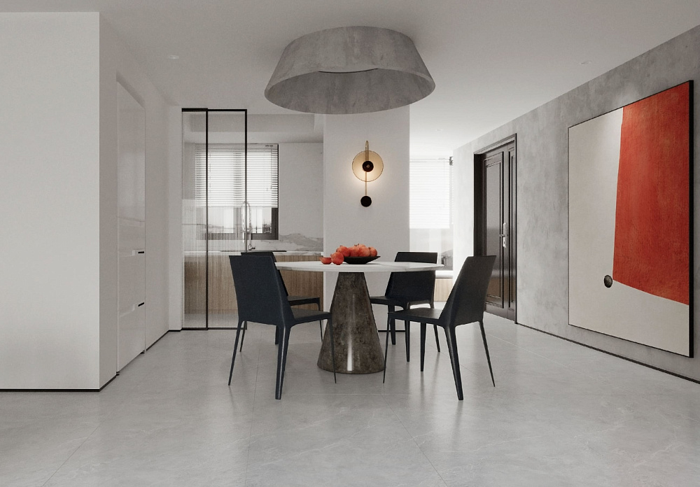 BHW-0023 На пол Cateye Light Grey Grains Soft-Polished Mould 600x1200x10 - фото 7