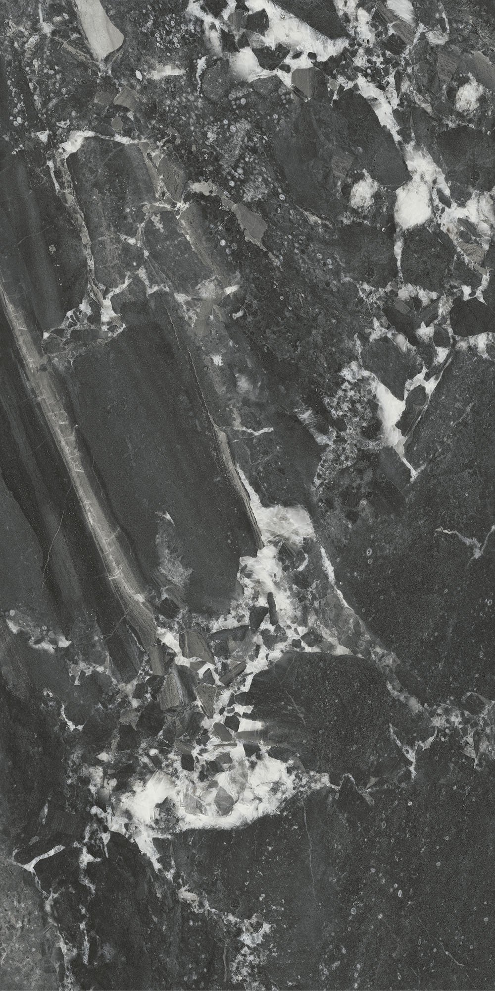 48007R На стену Риальто Чёрный глянцевый обрезной 40x80x1 - фото 4