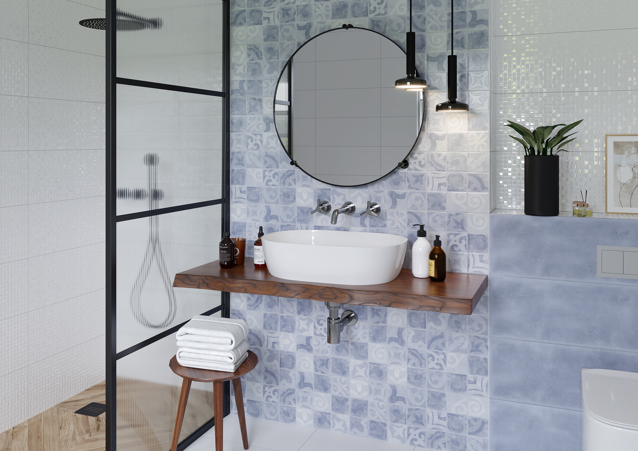 010100001216 На стену Folk Blue wall 01 - фото 12