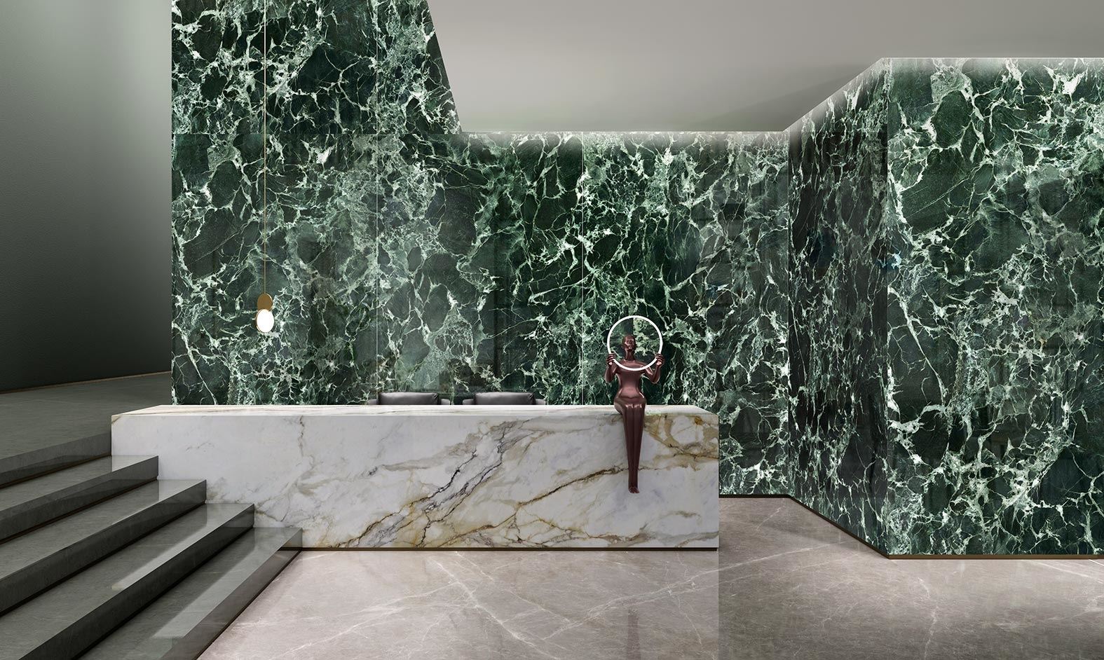 MN686CP321606 На пол Prada Green Polished 6mm 160x320 - фото 3