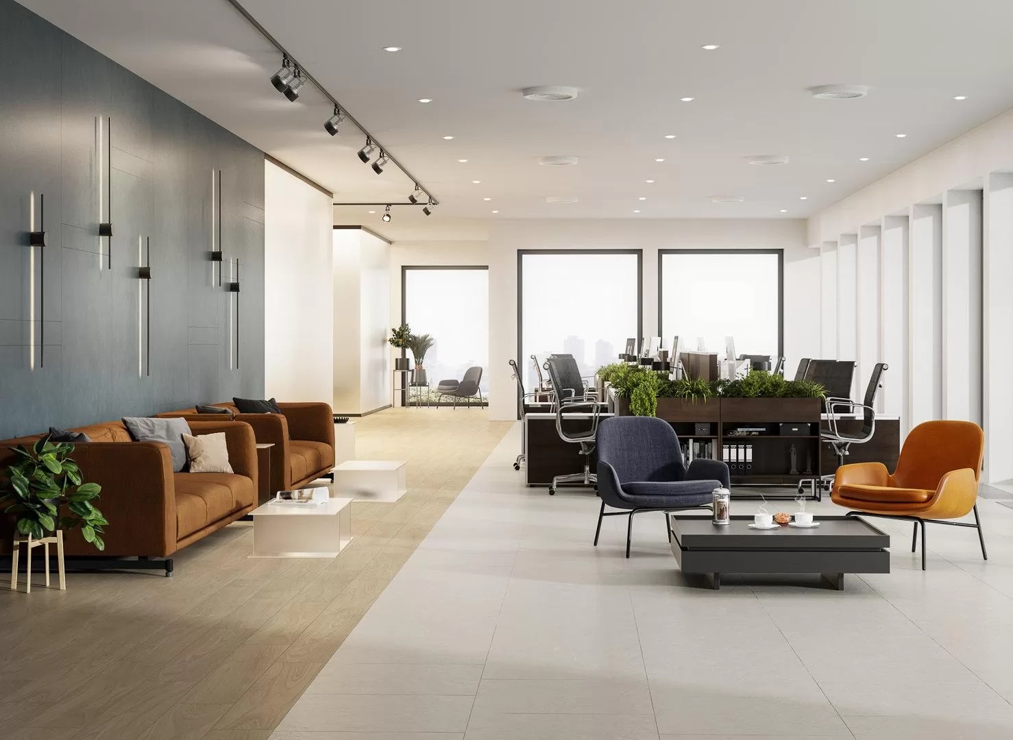 KM6060G0811R На пол Про Чементо Синий матовый обрезной 60х60x0.9 - фото 27