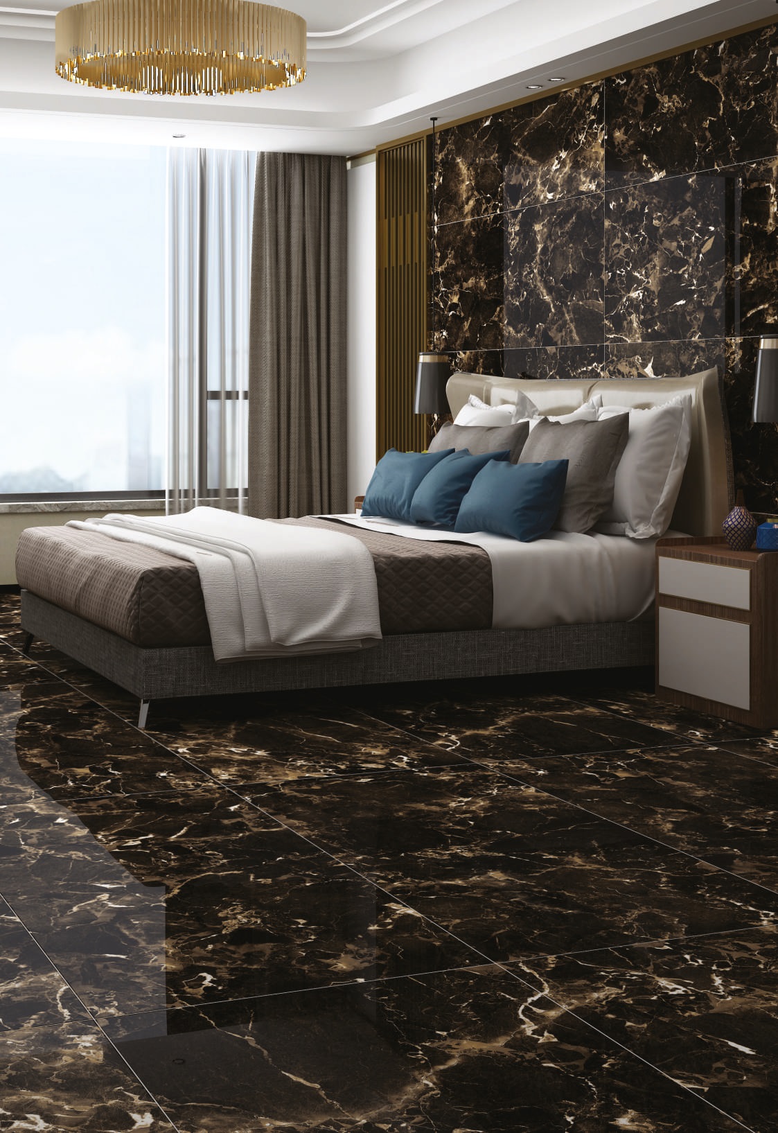 На пол High Glossy Estrella Blue 120х60 - фото 6