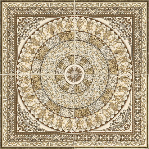 Панно Marble Roseton (комплект из 4х шт.)