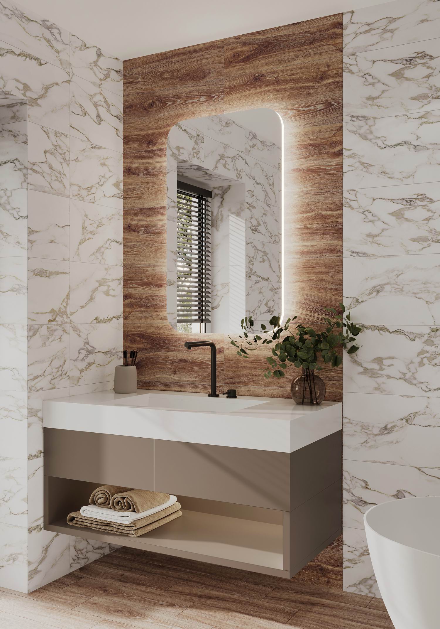 Настенная Guernsey Бежевый 300х600 - фото 10