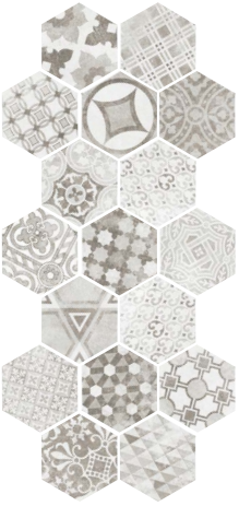 22099 Декор Hexatile Cement Garden Grey - фото 10