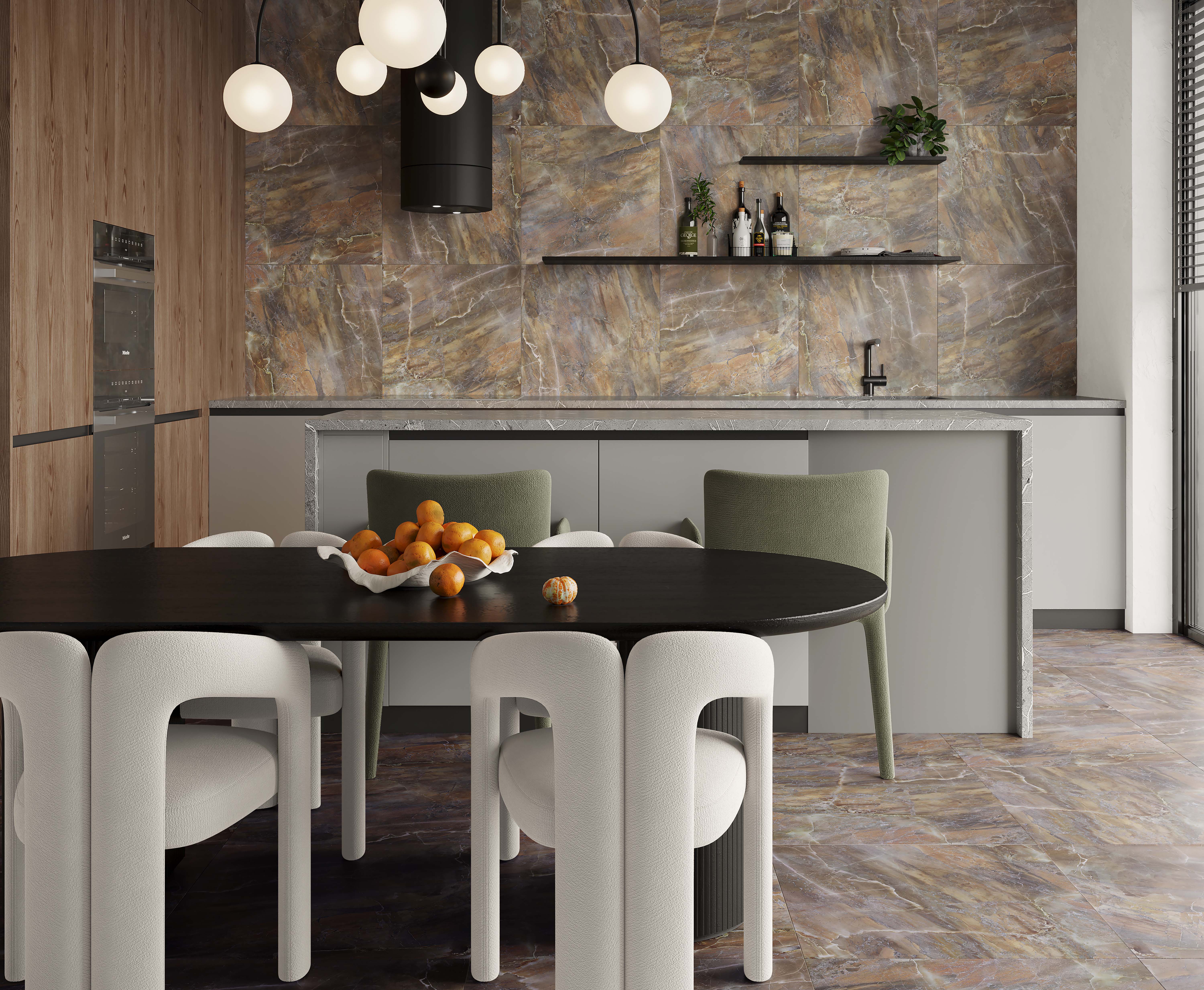 RI 0056 На пол Rich Коричневый 60х60 - фото 7