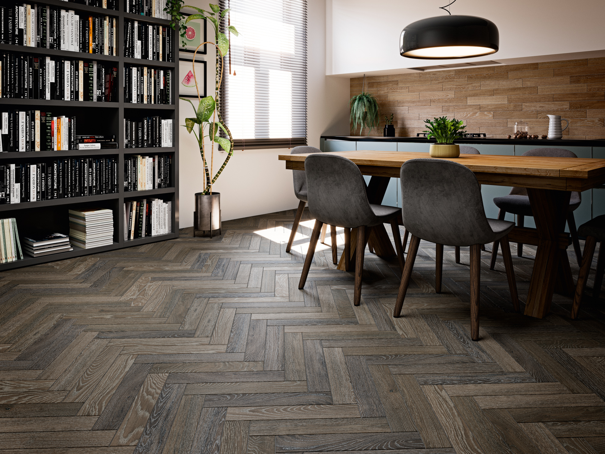 На пол Ancona Chevron Chocolat 8x40 - фото 7