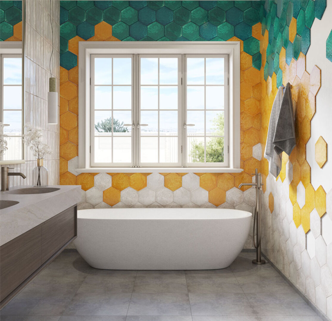 На стену Rain Bordeaux 22.3x22.3 - фото 11