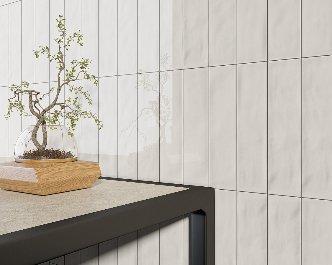 На стену Chiara Gris глазурованная глянцевая 7x28 - фото 3