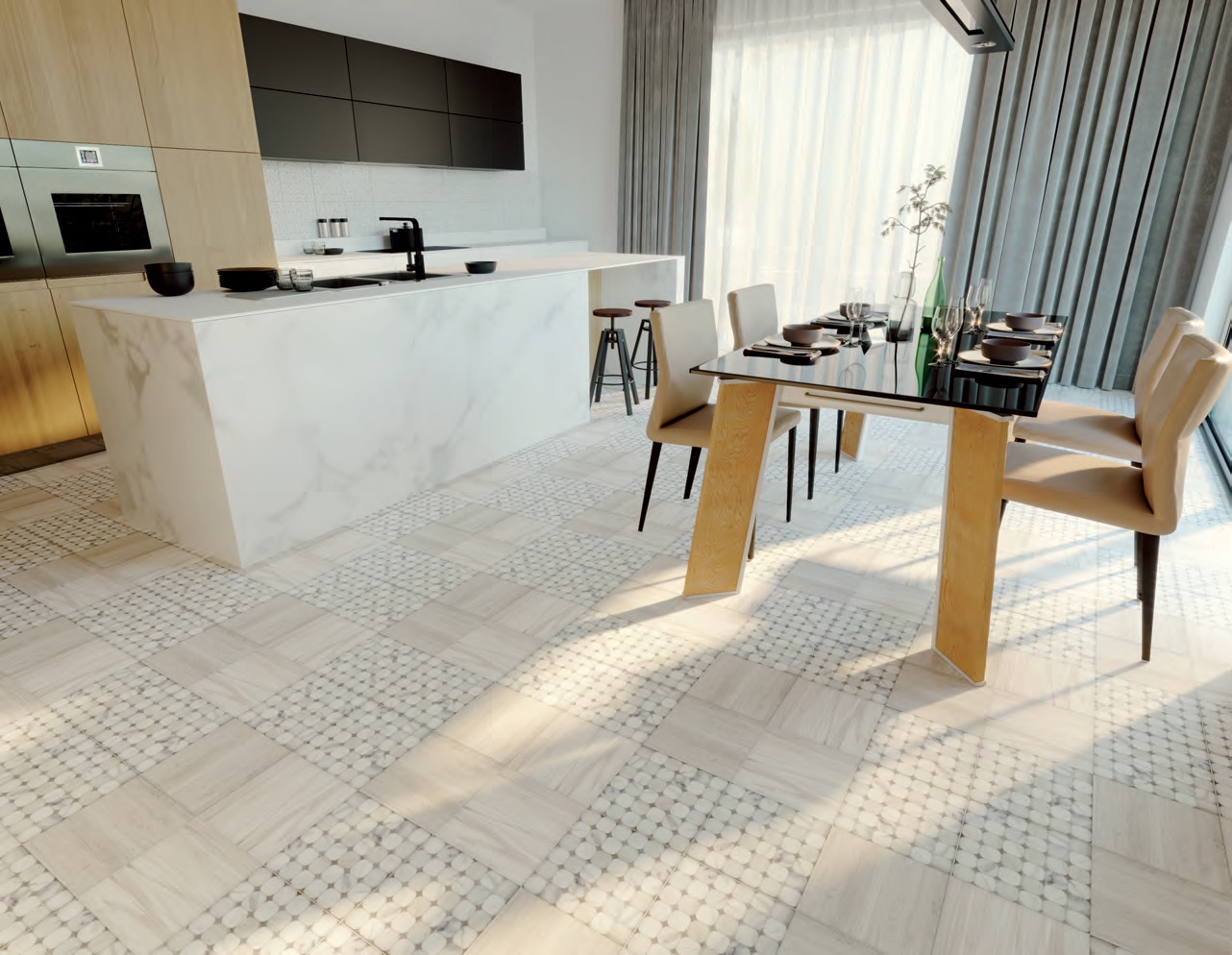 На пол Harmony Белый 45х45 - фото 2