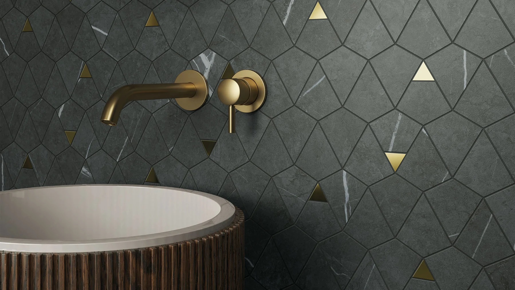 620110000156 Декор Metropolis Graphite Dark Mosaico Icon Натуральная - фото 91