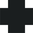 На пол Метлахская плитка 070CRNOI Cross 7 Black NOI 7x7