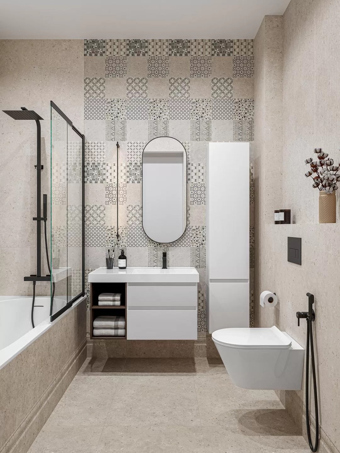 T036/SG6538 На пол Риккарди Мозаичный Бежевый Матовый 46.8x9.8 - фото 13