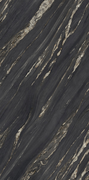 UM6L300674 На пол Ultra Marmi Tropical Black Lucidato Shiny 6mm 300x150