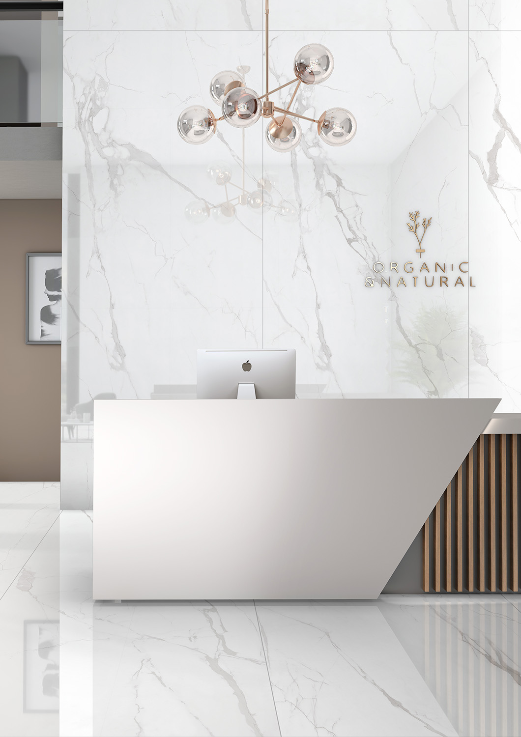 На пол Polished Metalyn Beige Elegance 120х120 - фото 4