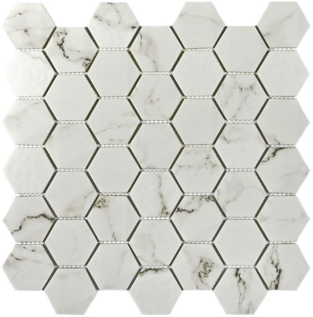 На пол Стеклянная мозаика Volume White 303*300