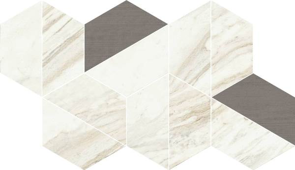 620110000126 Декор Trevi White Trapezium Matt 31.4x18