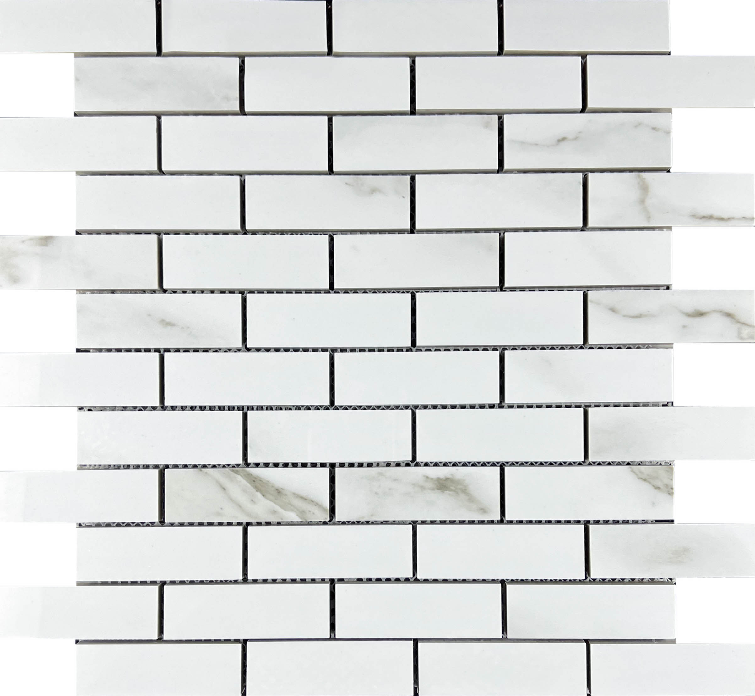 Декор Statuario Eva Mosaic Brick Bone - фото 6