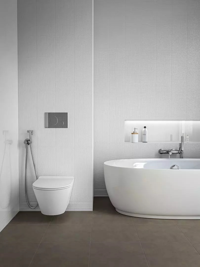 60167 На стену Бьянка Белый матовый мозаика 20x60x0.9 - фото 9